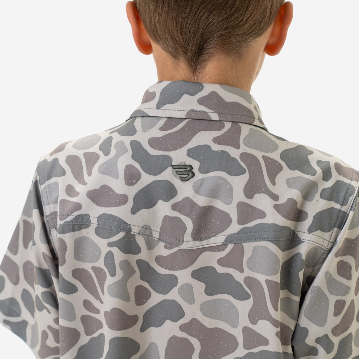 Burlebo Youth Classic Deer Camo Performance Western Shirt