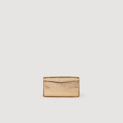 Sandro / Gold leather clutch bag Gold