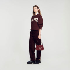 Sandro / Janet bag in certified leather Bordeaux