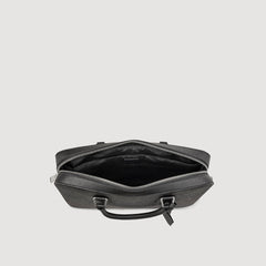 Sandro / Reconstituted leather briefcase Black