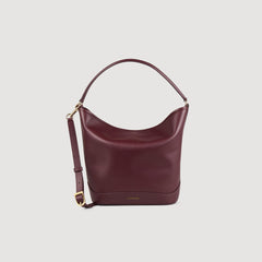 Sandro / TANGOSO leather bucket bag Bordeaux