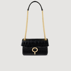Sandro / Mock croc leather Yza bag Black