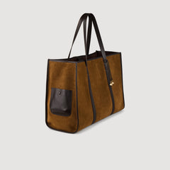 Sandro / Suede tote bag Camel