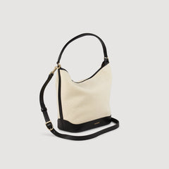 Sandro / Tangoso canvas bucket bag Ecru / Black