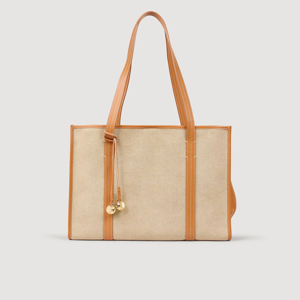 Sandro / Canvas tote bag Beige
