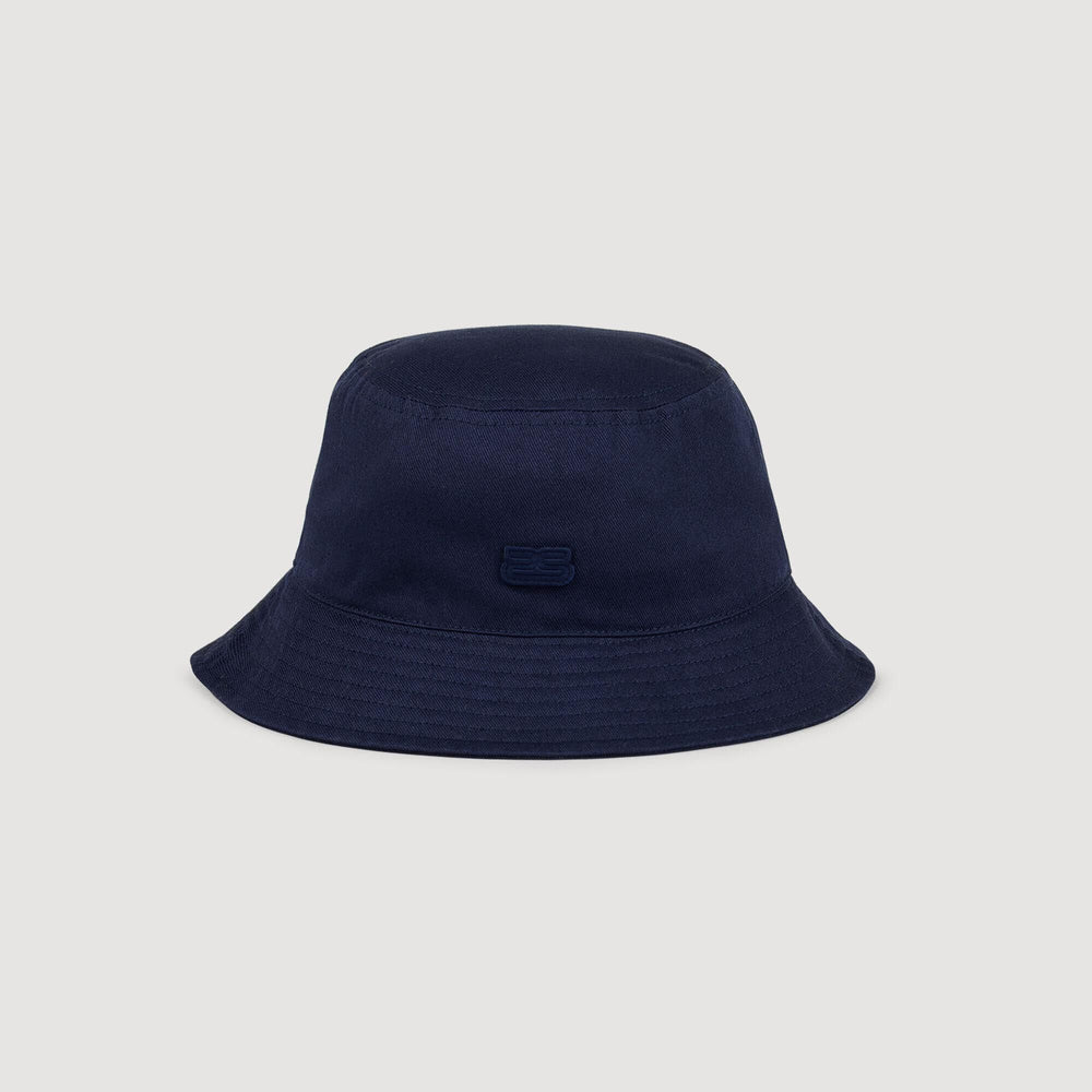 Sandro / Cotton bucket hat with patch Navy Blue