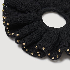 Sandro / Beaded crochet scrunchie Black