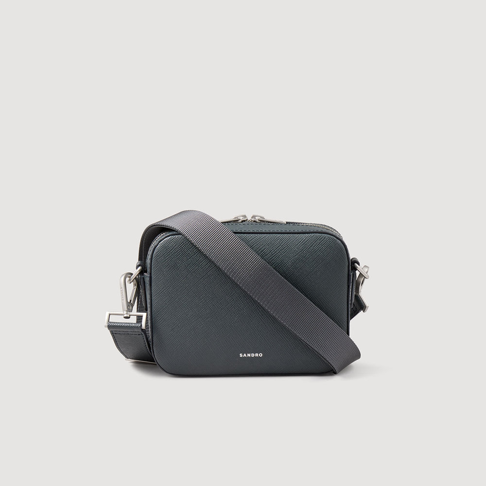 Sandro / Small reconstituted leather bag Steel