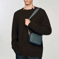 Sandro / Small reconstituted leather bag Steel