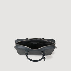Sandro / Reconstituted leather briefcase Steel