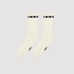 Sandro / Cross signature embroidered socks Off White