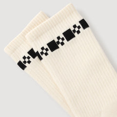 Sandro / Cross signature embroidered socks Off White