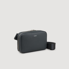 Sandro / Small reconstitued leather bag Steel