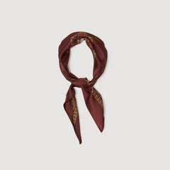 Sandro / Placed print scarf Nude / Bordeaux
