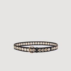 Sandro / Belt with round buckle and eyelets Black