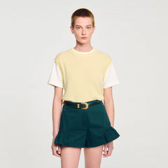 Sandro / Leather belt Bottle Green