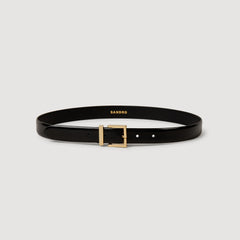 Sandro / Smooth leather belt Black