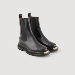 Sandro / Ankle boots with notched sole Black