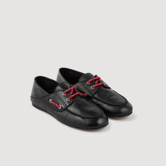 Sandro / Leather boat shoe loafers Black