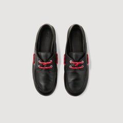 Sandro / Leather boat shoe loafers Black