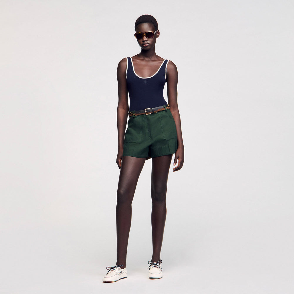 Sandro / Knit bodysuit Navy Blue