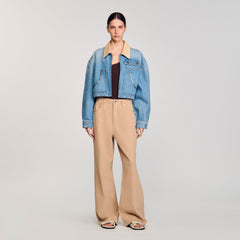 Sandro / Denim jacket with studs Blue Jean