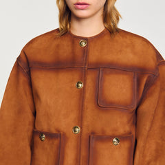 Sandro / Suede jacket Camel