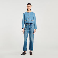 Sandro / Rhinestone denim jacket Blue Jean