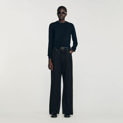 Sandro / Ruffled cardigan Black