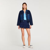 Sandro / Denim detail cardigan Navy Blue