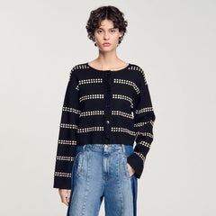 Sandro / Studded cardigan Black