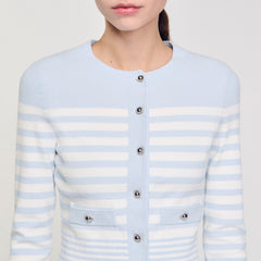 Sandro / Striped cardigan Sky Blue