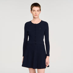 Sandro / Polo shirt with decorative buttons Navy Blue