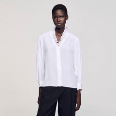 Sandro / Flowy silk shirt White