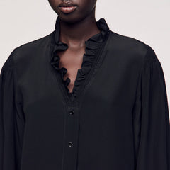 Sandro / Flowy silk shirt Black