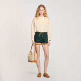 Sandro / Jewellery detail shirt Ecru
