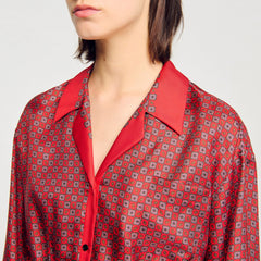 Sandro / Scarf print shirt Red / Pink