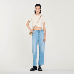 Sandro / Low-rise straight-leg jeans Blue Jean