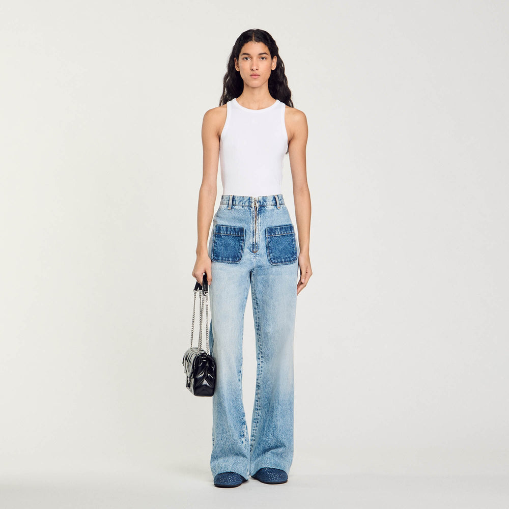 Sandro / High-rise jeans Light Bu Jean
