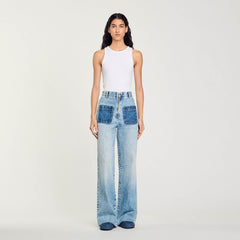 Sandro / High-rise jeans Light Bu Jean