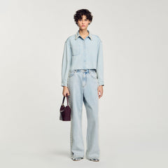 Sandro / Beaded jeans Light Bu Jean