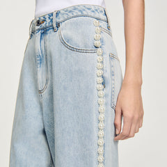 Sandro / Beaded jeans Light Bu Jean