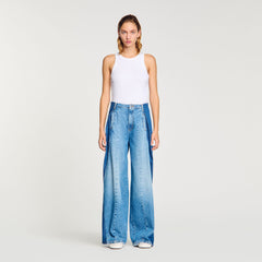 Sandro / Jeans with contrasting panels Blue Jean