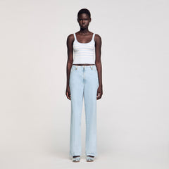 Sandro / Faded wide-leg jeans Blue Jean