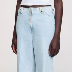 Sandro / Faded wide-leg jeans Blue Jean