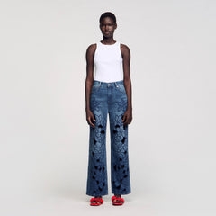 Sandro / Embroidered jeans Blue Jean