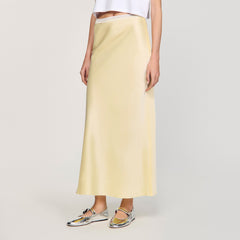 Sandro / Maxi satin-effect skirt Yellow