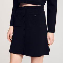 Sandro / Mini knit skirt Black