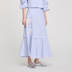 Sandro / Maxi striped skirt Sky Blue