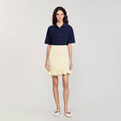 Sandro / Knitted skirt with ruffle Light Yellow